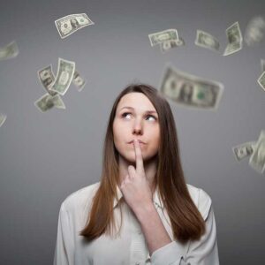 woman smart budgeting