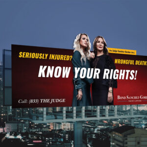 creative billboard for Bond Sanchez