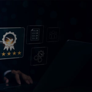 person selecting financial marketing performance leader