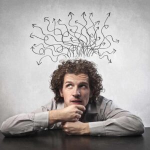 person thinking up new ideas