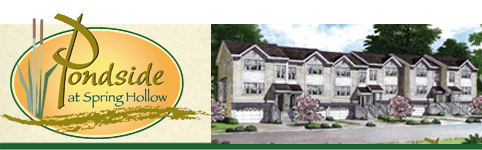 Pondside at Spring Hollow logo and rendering