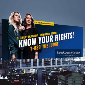 Bond Sanchez-Gordon legal blllboard