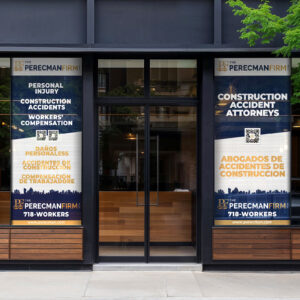 Perecman Firm Personal Injury Attorneys display banners