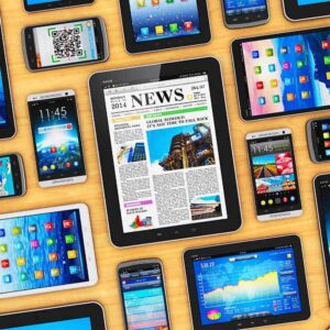 social media for business on screens