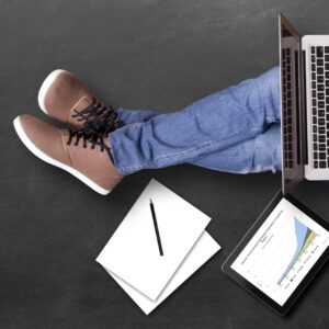 person working on a laptop