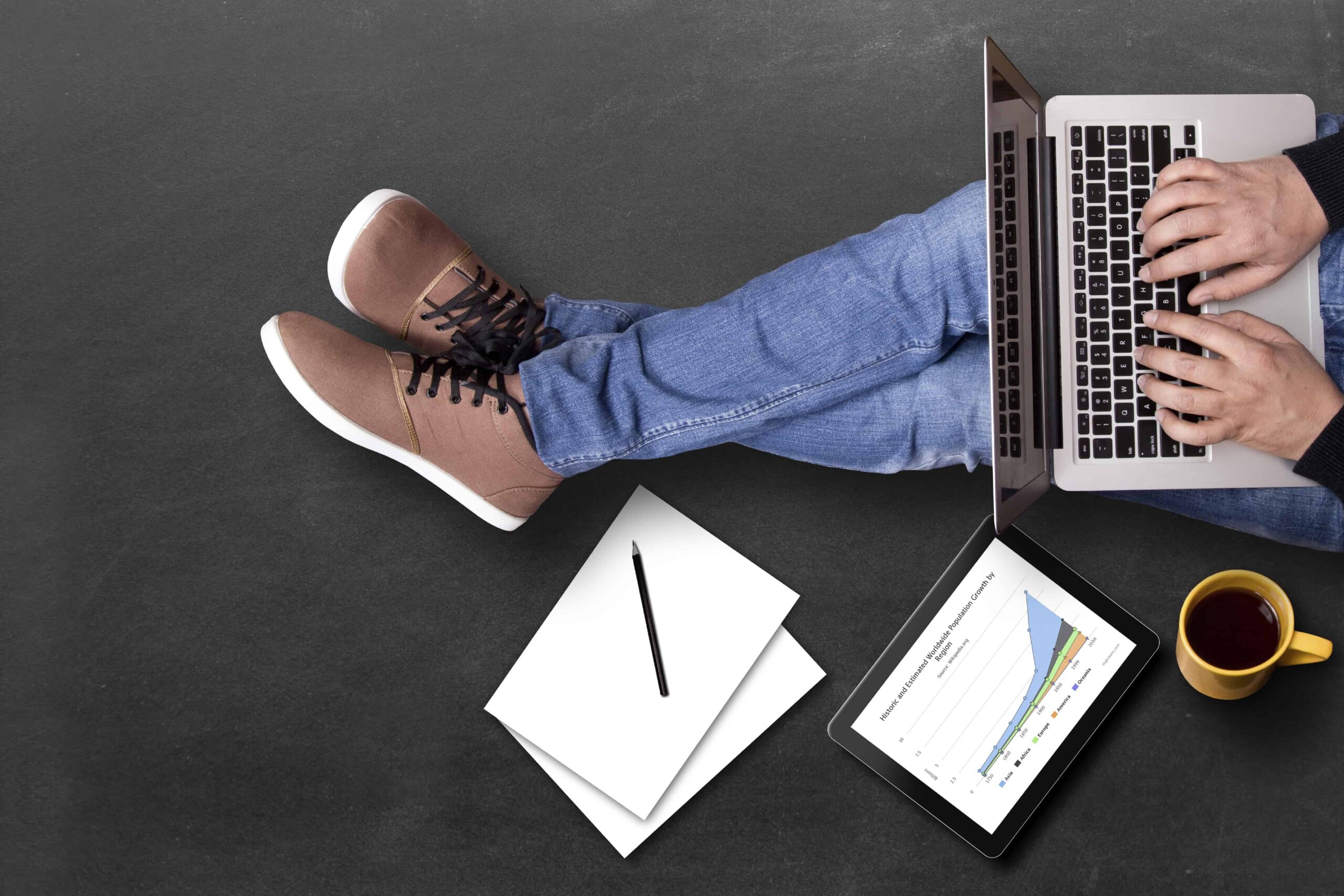 person working on a laptop