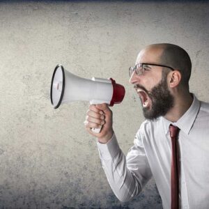 wakeup call with bullhorn