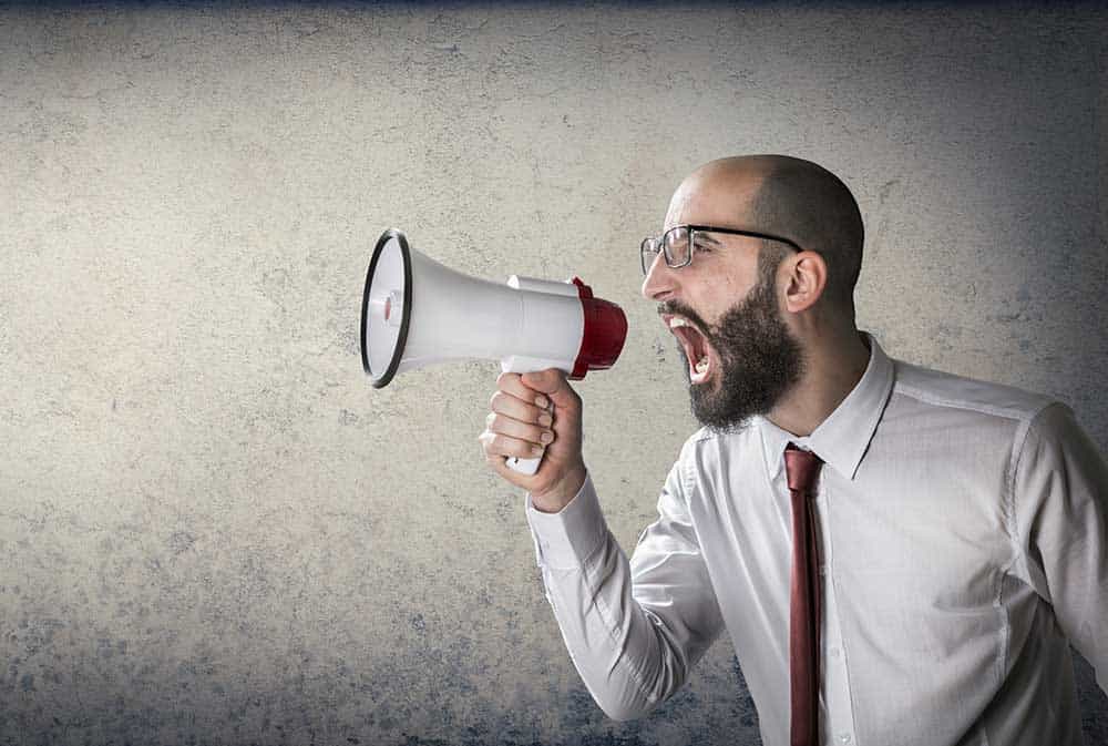 wakeup call with bullhorn